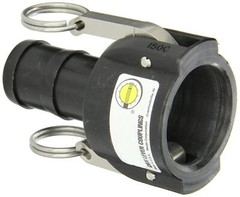 Banjo 150C Polypropylene Cam & Groove Fitting, 1-1/2″ Female Coupler x Hose