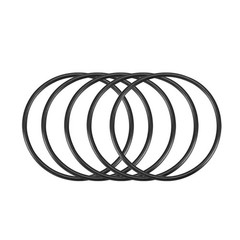 30Pcs Black 44 x 2mm Industrial Flexible Rubber O Ring Oil Sealing Grommets