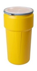 Eagle 20 Gallon Plastic Drum with Lid, Metal Lever-Lock, 30.5″x15.8″, Open He…