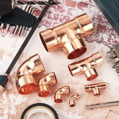 4 Pcs 0.5 Inch 90 Degree Copper Pipe Fitting with Sweat Solder, 0.98×0.98inch