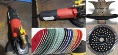 Travertine Stone Concrete Wet Polisher Grinder Polish Pad 3/8″ Full Bullnose Bit