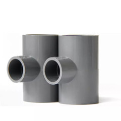 PVC Reducing Tee Connector T Shape Water Supply Pipe Fitting Grey 20mm~200mm