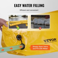 4ftx6in Water Barrier 4-Pack & Sandbag Alternative & Adjustable