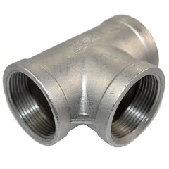 1-1/2″ Tee 3 way Female Stainless Steel 304 NPT Threaded Pipe Fitting Connector