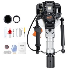 37.77cc Gas-Powered T Post Driver,4-Stroke Engine Gasoline Fence Piling Pounder,