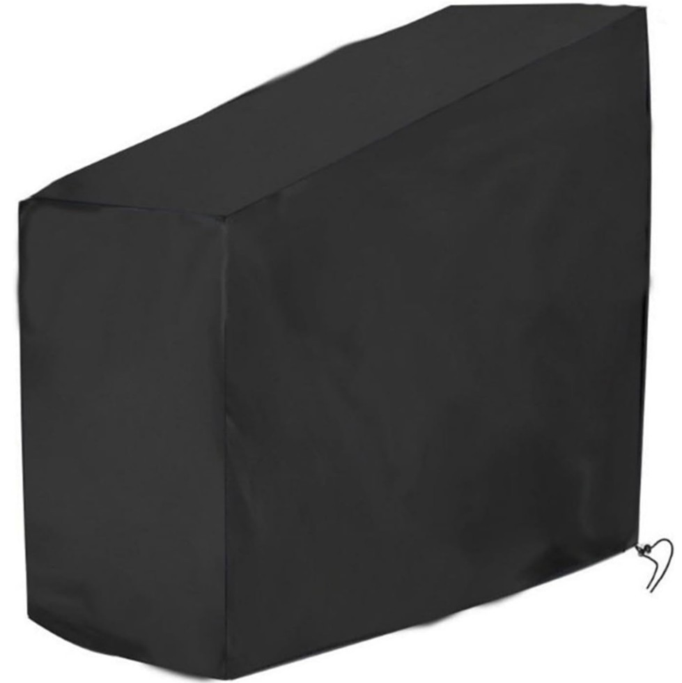 Black Exercise Bike Cover Waterproof Oxford Fabric Indoor & Outdoor Draw String