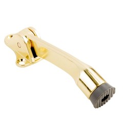 National Hardware V238 Kickdown Door Stop 4 in Brass Spring 4 Inch,