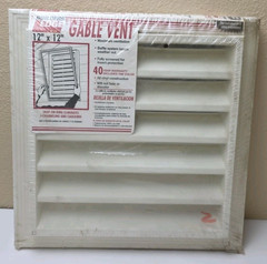Builders Edge Square Gable Vent 12″x12″ White Brand New