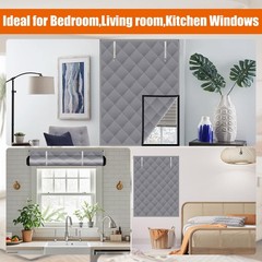 ZCPTZ Winter Window Insulation Kit 47″x63″(120x160cm), 47 x 63 Inch, Gray
