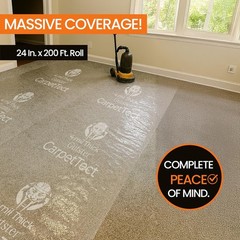 CarpetTect Floor Protection 24″ x 200′ | Heavy-Duty 4Mil Carpet Protection Film