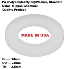 13mm ID X 24 mm OD X 2.5 mm FLAT WASHER NYLON Plastic Polyamide SPACER 13mm
