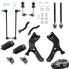 K620586 Front Lower Control Arm Ball Joint Tie Rod Kit for 2006-2018 RAV4
