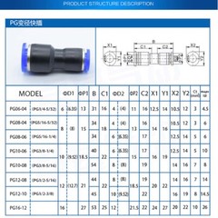 Nylon Speed Join Adapter Tee Pneumatic Push In Fittings Air Water Hose Tube Stem
