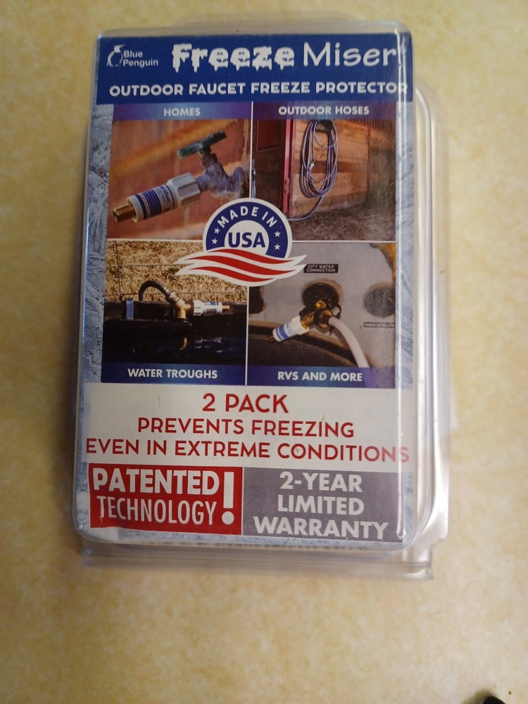 2 Pack – Freeze Miser Outdoor Faucet Freeze Protection