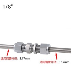 1Pcs Compression Tube Fitting Tube OD Bulkhead Union 304 Stainless Steel