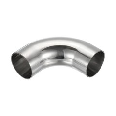 PATIKIL 90 Degree Mandrel Bend Elbow, 2 1/4 Inch OD Steel 2-1/4″ OD, Silver