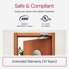 Lawrence Medium Duty Commercial Automatic Door Closer – Surface-Mounted Auto …