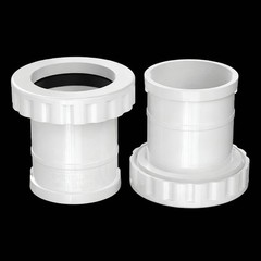 PVC Quick Repair Coupling Drainage Pipe Expansion Joint For 32-160mm Water Pipe