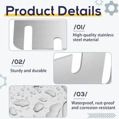MorningRo 15 Pcs Hardware Door Hinge Shims Stainless Steel Metal Coated Finis…