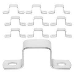10Pcs Stainless Steel Square Tube Clamps Heavy Duty U Shaped Bracket for Home