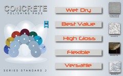 Diamond Polishing Pads 4″ Wet/Dry Granite Tile Marble Concrete Stone Grit 50