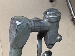 2 Vtg Glass Filler Faucet Push Back Water Station Bar Cafe Restaurant
