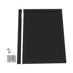 Modern Entrance Partition Doors, Wood Partition Doors, Half-waist Doors Black
