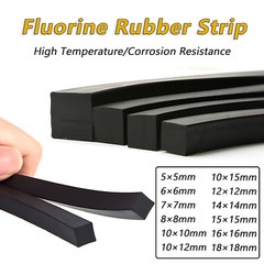 Square Fluorine Rubber Sealing Strip High temperature resistance Rubber Seal