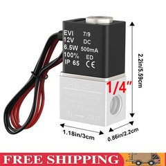1/8″ Inch Fast Response Electric Air Water Solenoid Valve 12V DC Normally Closed