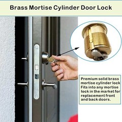 2PCS Mortise Lock Cylinders Adams Rite Type Keys Different SC1 Keys Brass