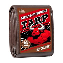 Tarp 12×20 ft Super Heavy Duty 16mil 100% Waterproof,Uv Resistant,High Durabi…