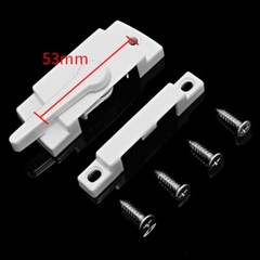 Zinc Alloy Vertical Horizontal Sliding Windows Sash Lock Keeper White
