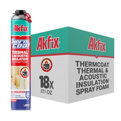 Akfix Thermcoat Spray Foam Insulation Closed Cell Fire Rated Self Expanding 18P