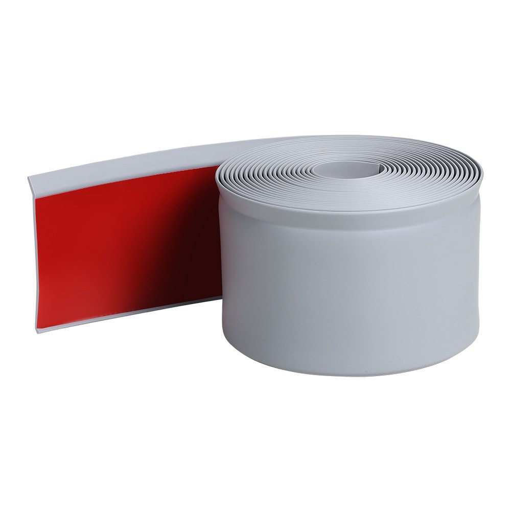 Vinyl Wall Base Baseboard Molding Trim 4″x 20FT Flexible Self Adhesive Gray