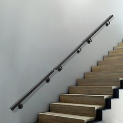 Stainless Steel Stair Rail 101×9.8cm – Baking Paint Wall Mount, 90kg Capacity