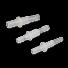 Plastic Bulkhead Connector Straight Barbed Threaded Fitting & Nut Inlet Outlet