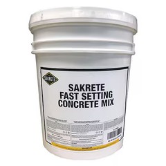 Sakrete 120019 Concrete Mix, Pail, Gray, Fast Setting