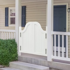 White Swing Solid Wood Door Elegant Pine Wood Partition Door for Shop Entrance