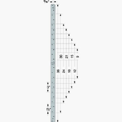Corner Inside Mitre, 12 in L, 1-1/4 in W, Steel, Galvanized, Fastening Method: N