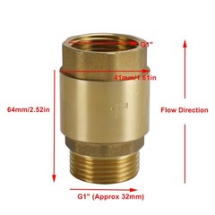 Brass Check Valve G1/2″ G3/4″ G1″ M To F Thread Non-Return Backflow Prevent US