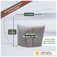Pipe Insulation Cover – Winter Freeze Protection – 24″x18″