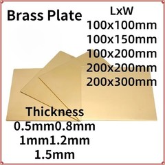 Brass Pad 0.5/0.8/1/2/2/3/4/5/6mm 150x150mm Plate Laser Cutting CNC Frame Model