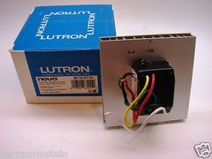Lutron NF-10-277-IV Nova-T® Control Fluorescent Slide-To-Off Dimmer Ivory b52