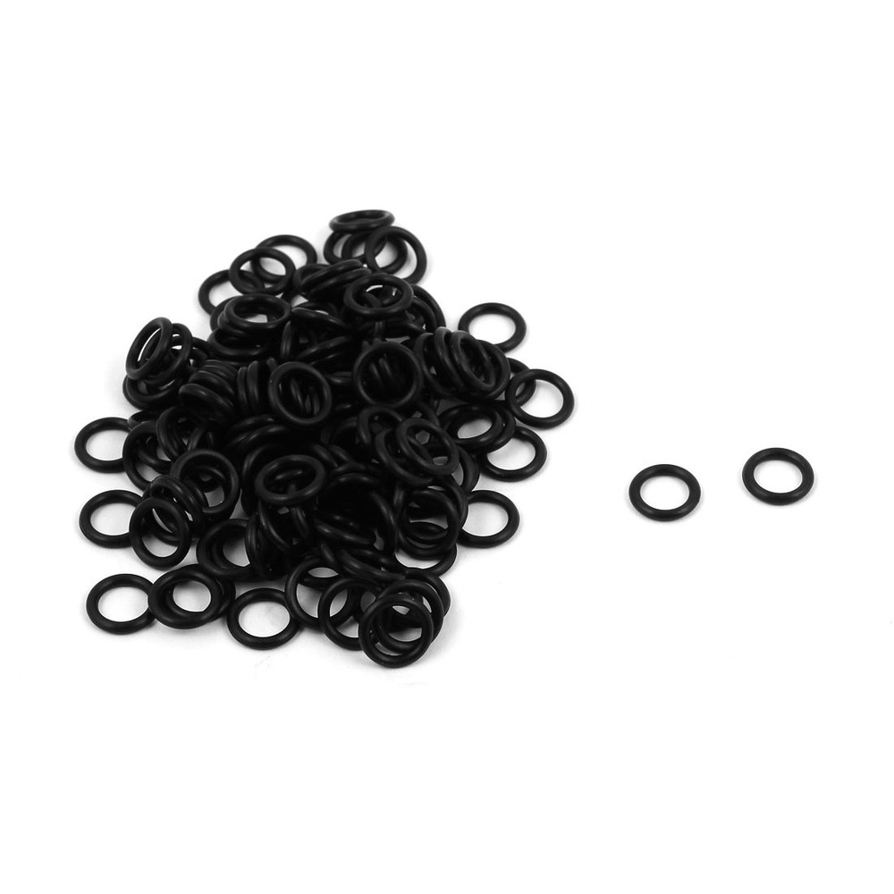 100Pcs 5mm Inner Dia Nitrile Rubber O-rings Heat Resistant Sealing Grommets