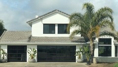 Black Anodized Aluminum & 1/2″ Insulated Grey Tinted Glass Garage Door [9’x7′]