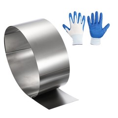 3.9in x 3.3ft Stainless Steel Flashing Roll, 0.1mm Metal Roof Panels