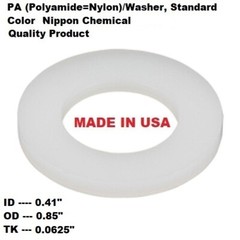13/32″ ID X 0.85″ OD X 0.062″ FLAT WASHER Polyamide NYLON Plastic SPACER 0.41″