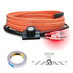 Heat Tape for Water Pipes with Thermostat 6FT, Freeze Protection Self-Regulat…