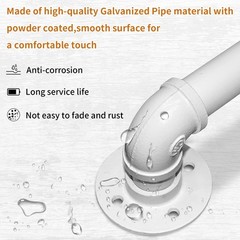 Rebala 3Ft Wall Handrail Industrial Staircase Railing 1.25 Inch Tube