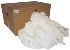 White T-Shirt Rags, 25LB Box